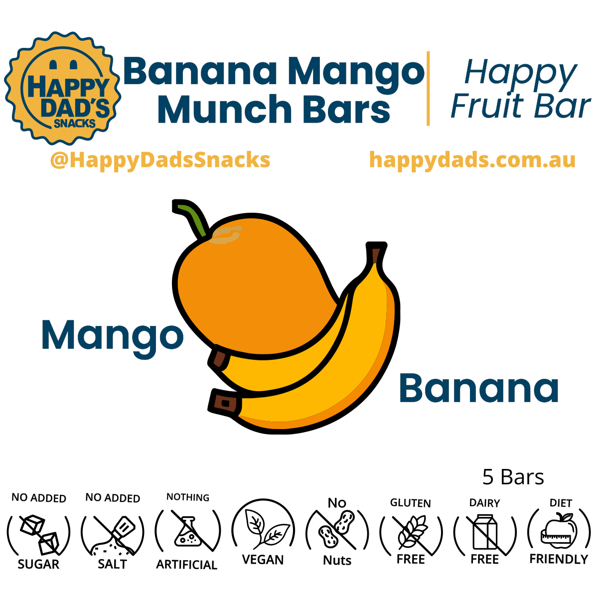 Banana Mango Munch bar Label